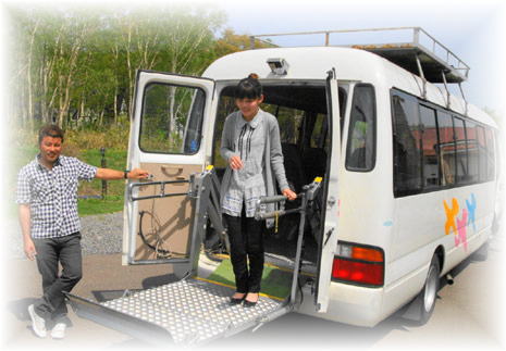 ちなみに、ミルキーハウスの送迎車は、車いす対応